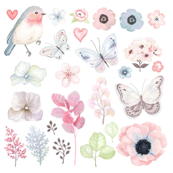 Наклейки в пастельных тонах