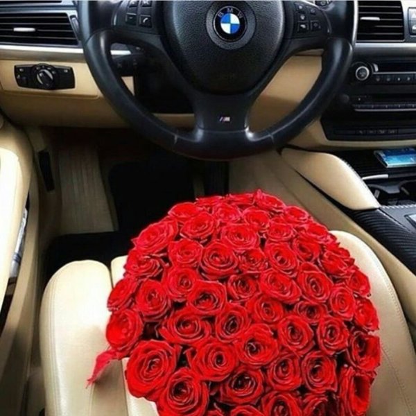Цветы в салоне автомобиля
