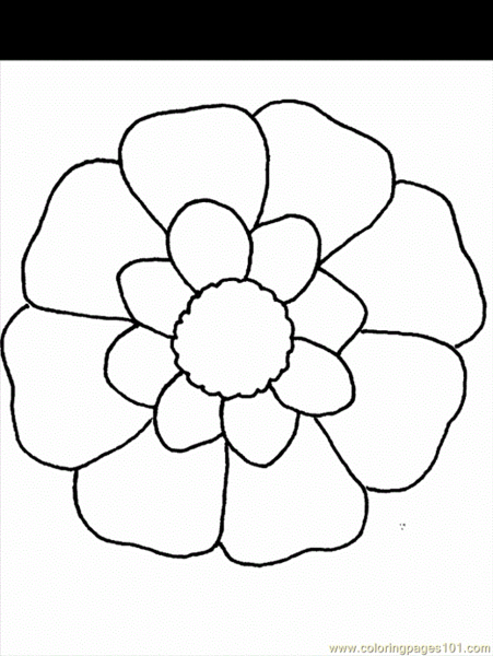 Раскраска цветочек