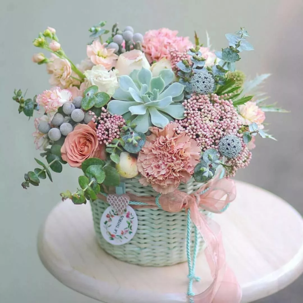 Букет в пастельных тонах