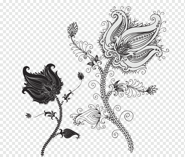 Фантазийные цветы Графика