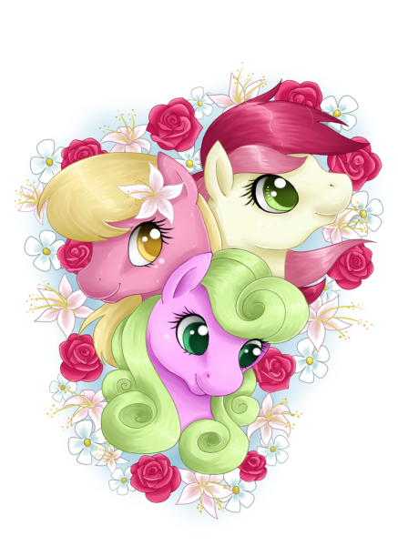 Пони с цветочками