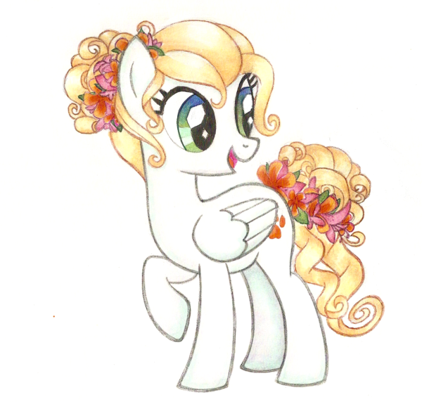 Пони с букетом