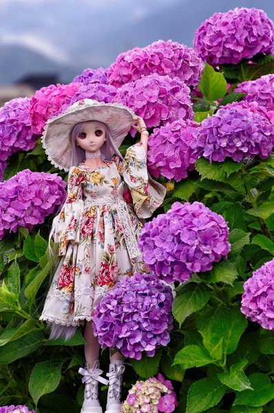 Красивые куклы с цветами