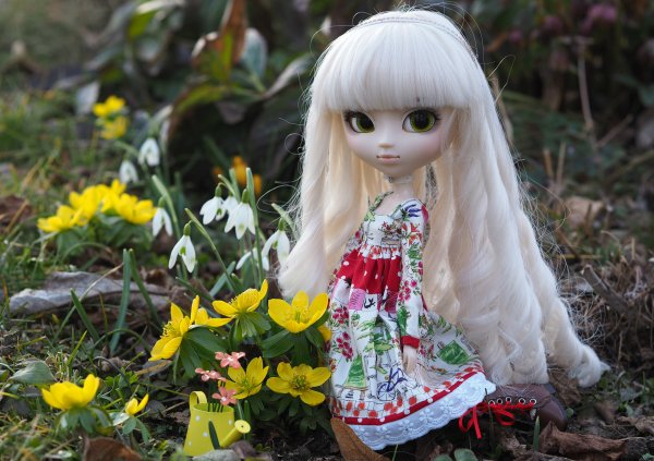 Куколка с цветами