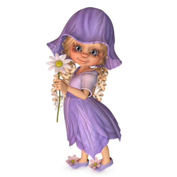 Сказочные феи на прозрачном фоне