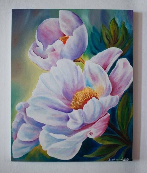 Цветы гуашью