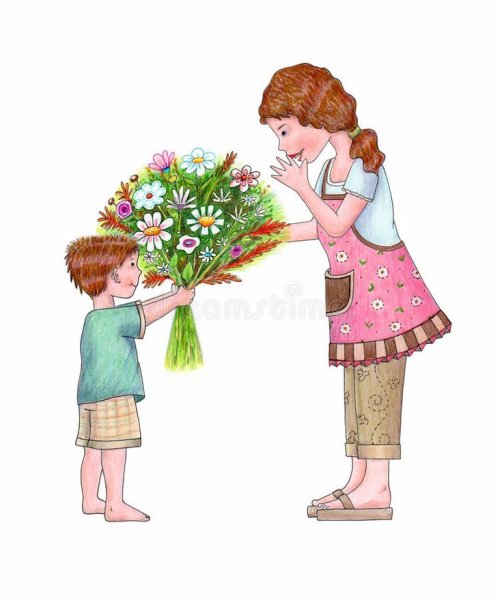 Мальчик с цветами