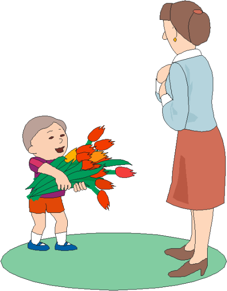 Мальчик с цветами