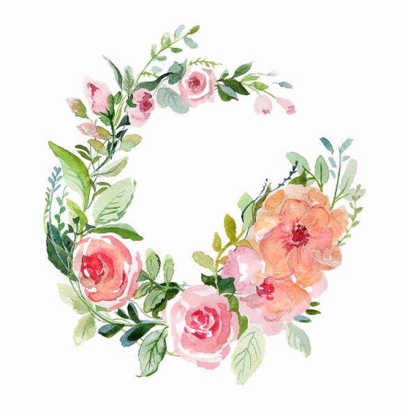 Венок акварель
