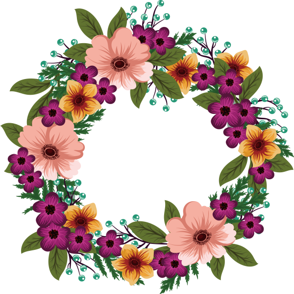 Цветочный венок для логотипа