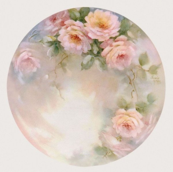 Цветочная рамка круглая