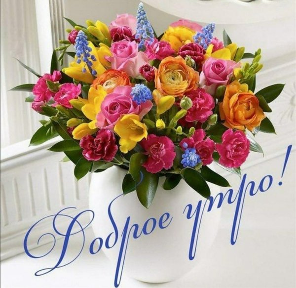 Доброе утро с цветами