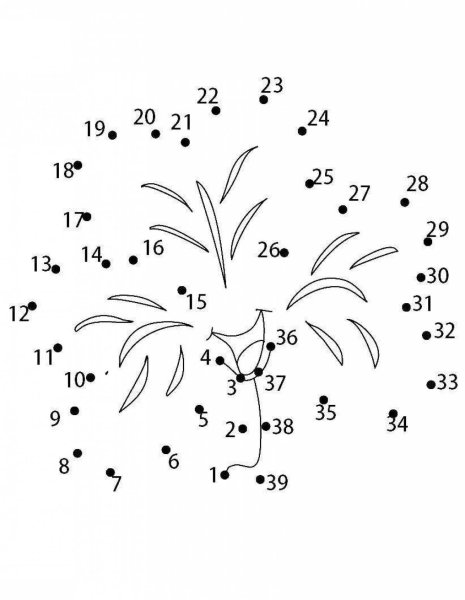 Соединить по точкам цветок