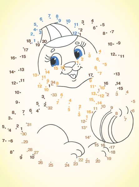 Соединить по точкам цветок