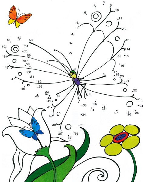 Рисование по точкам лес