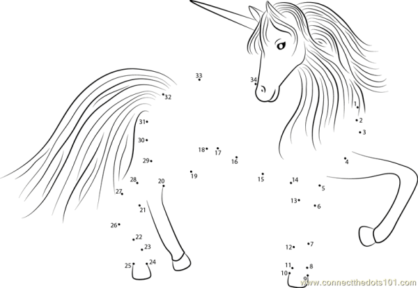 Соединить точки по цифрам до 20