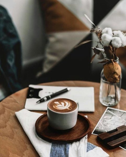 Эстетическое кофе в кофейных тонах