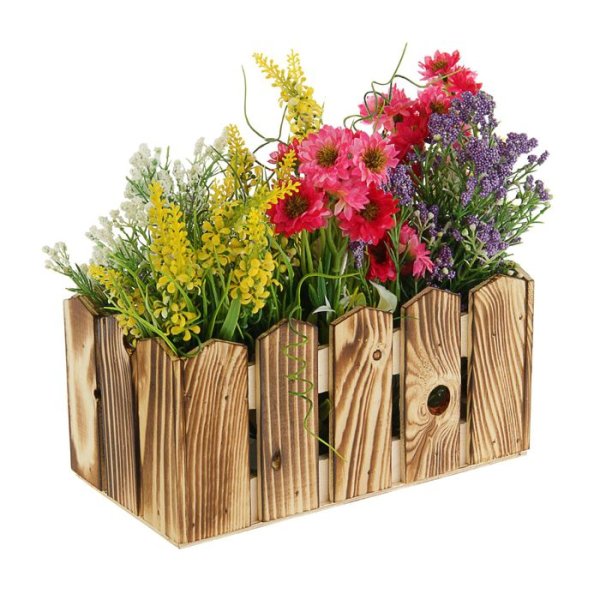 Кашпо флористич. Заборчик голубое (24*13*13) 4627118180774