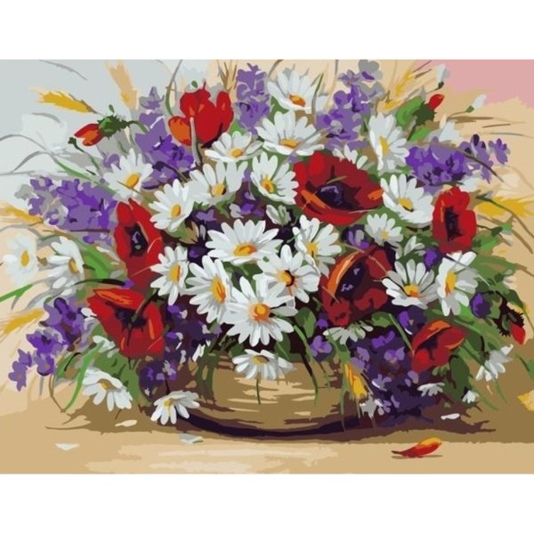 Цветы маслом на холсте