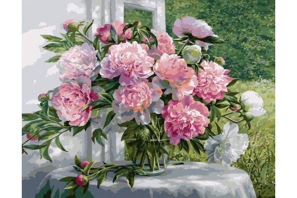 Картина по номерам «Анютины глазки» 40х50 см