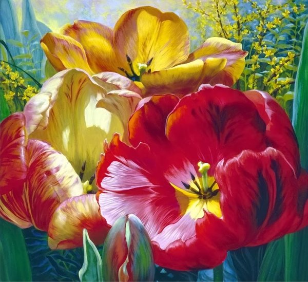 Алмазная мозаика "пионы" 30x40