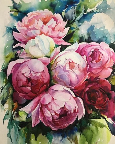 Татьяна Кулигина пионы розовые