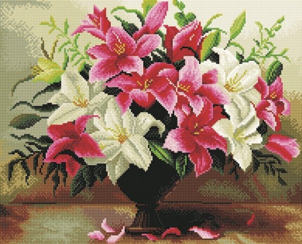 Картина по номерам скрипка и розы