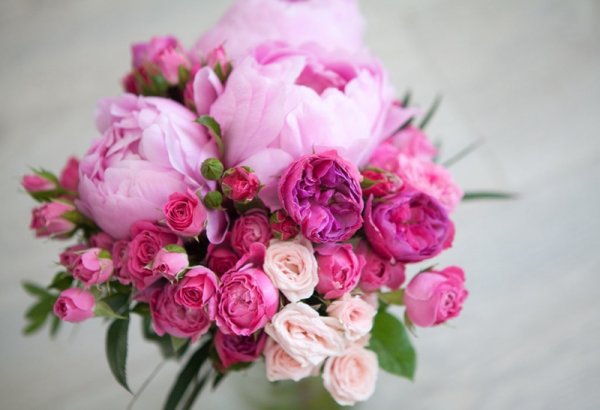 Нежный букет пионов
