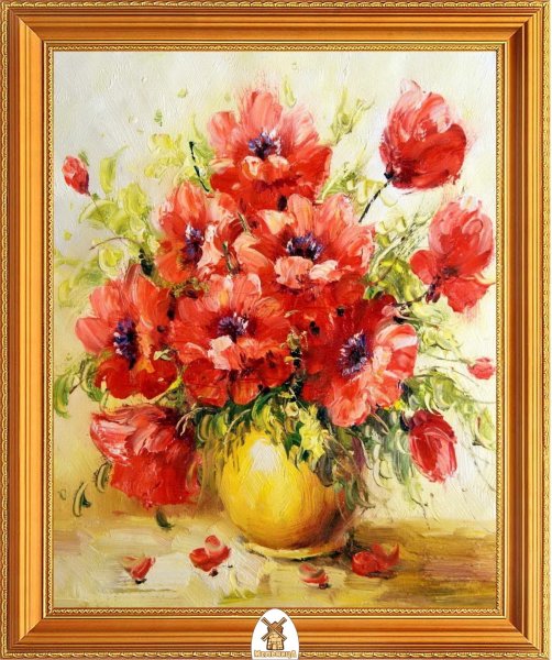 Полевые цветы красками