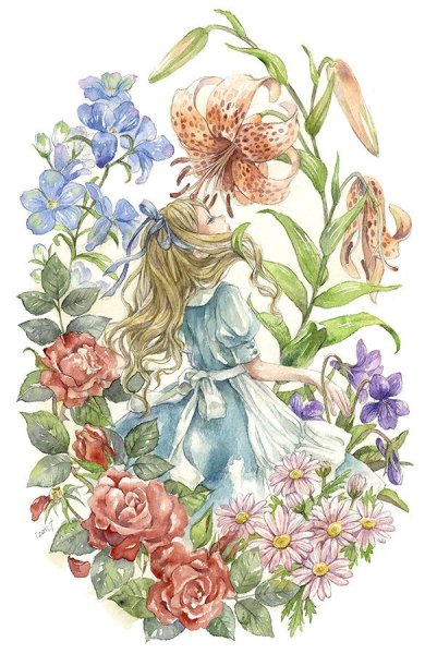 Алиса в стране чудес цветы