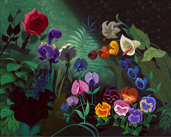 Алиса в стране чудес цветы