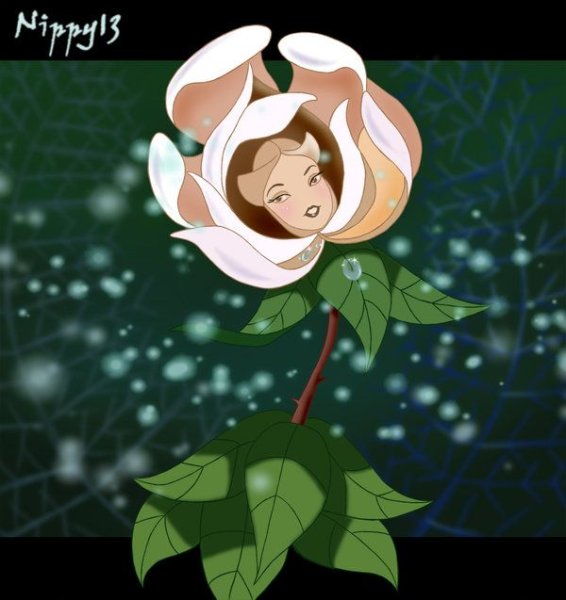 Алиса в стране чудес цветы иллюстрация