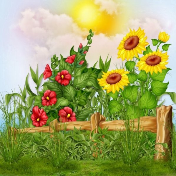 Цветочная клумба для детей