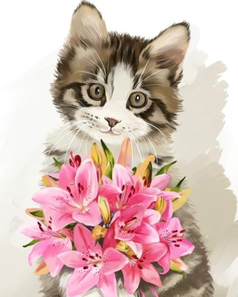 Кошки из цветов