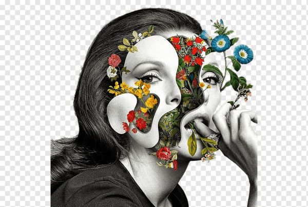 Лицо из цветов