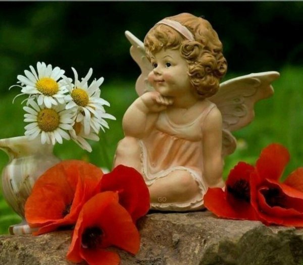 Ангел в цветах