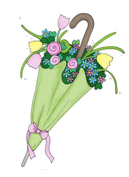 Цветы в зонтике