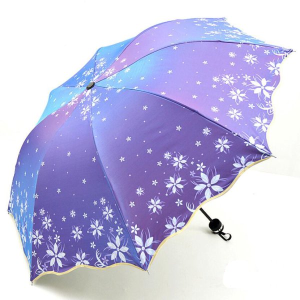 Зонт с цветами на прозрачном фоне