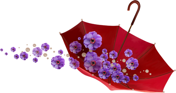 Зонтик с цветами