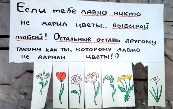 Объявление о цветах