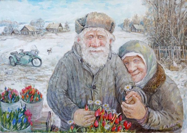 Художник Леонид Баранов. Цикл " русская деревня".