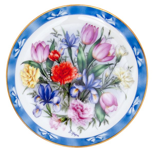 Тарелка с цветами