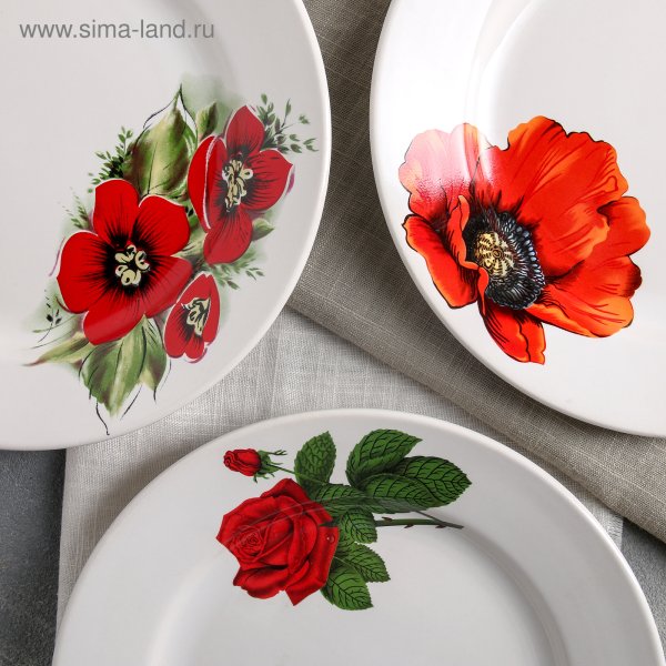 Тарелки с цветочками