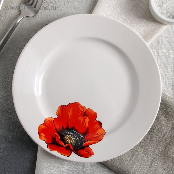 Тарелка 20см цветы (т8-1096)