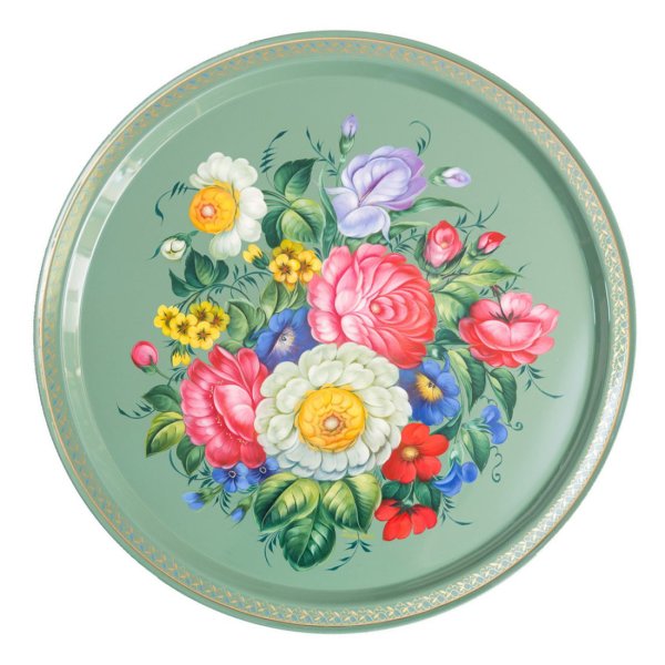 Жостовская роспись посуда