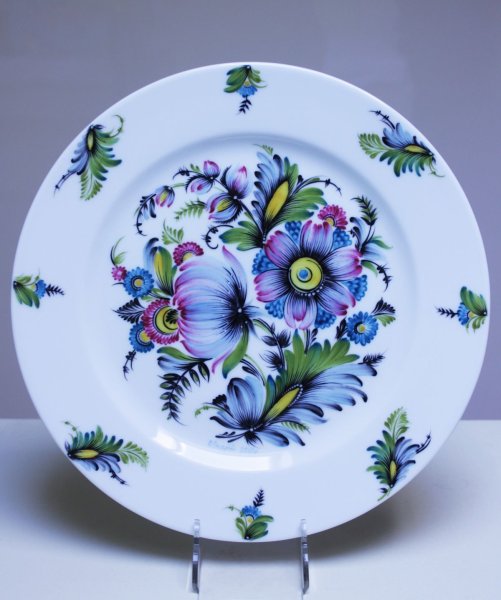 Тарелочка Петриковская роспись Цветочная