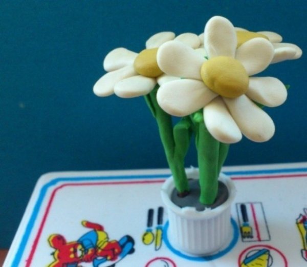 Лепка из пластилина цветы