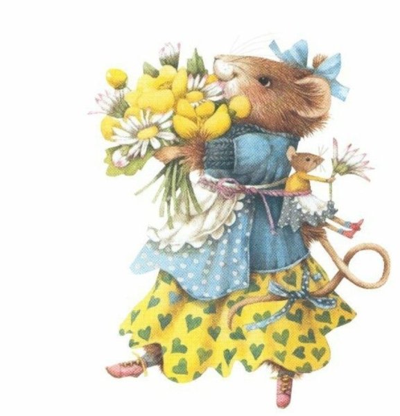 Полевые мыши в цветах