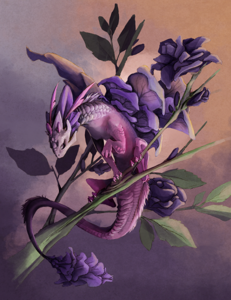 Дракон в цветах